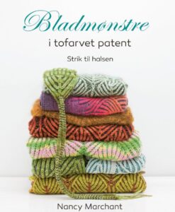 Bladmønstre i tofarvet patent